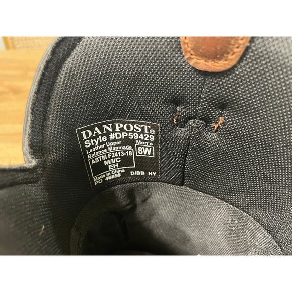 Dan Post Men's Warrior Work Certified Boots Hurricane Series Size 8 Wide NIB - Picture 10 of 12